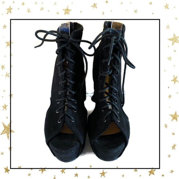 Wild Diva Black Pkayform Gladiator Ankle Booties 7 - Picture 3 of 7